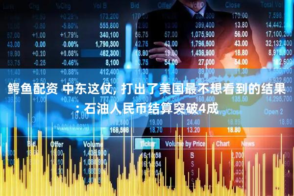 鳄鱼配资 中东这仗, 打出了美国最不想看到的结果: 石油人民币结算突破4成